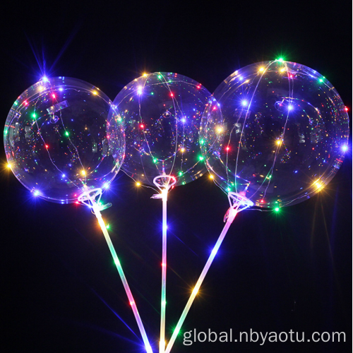 Birthday Foil Balloons led colorful light transparent bobo stars balloon Manufactory